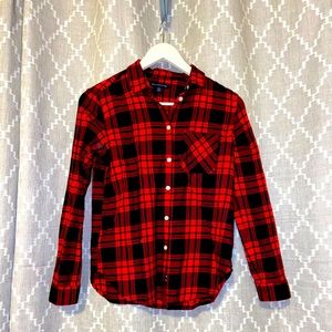 Red/Black Checkered Plaid Button Down